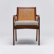 Interlude Delray Arm Chair Chestnut