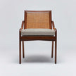 Interlude Delray Side Chair Chestnut