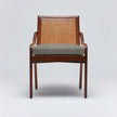 Interlude Delray Side Chair Chestnut