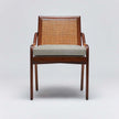 Interlude Delray Side Chair Chestnut
