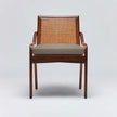 Interlude Delray Side Chair Chestnut