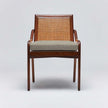 Interlude Delray Side Chair Chestnut