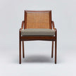 Interlude Delray Side Chair Chestnut