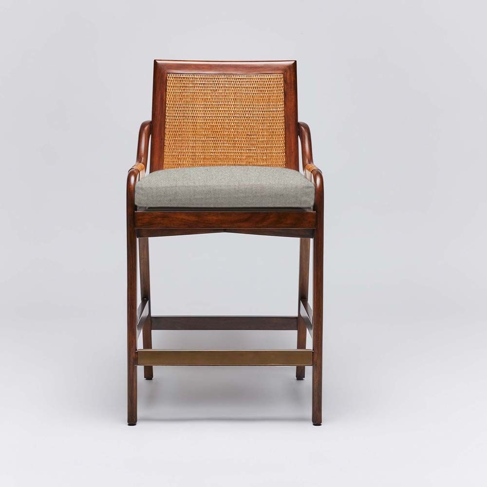 Interlude Delray Counter Stool Chestnut
