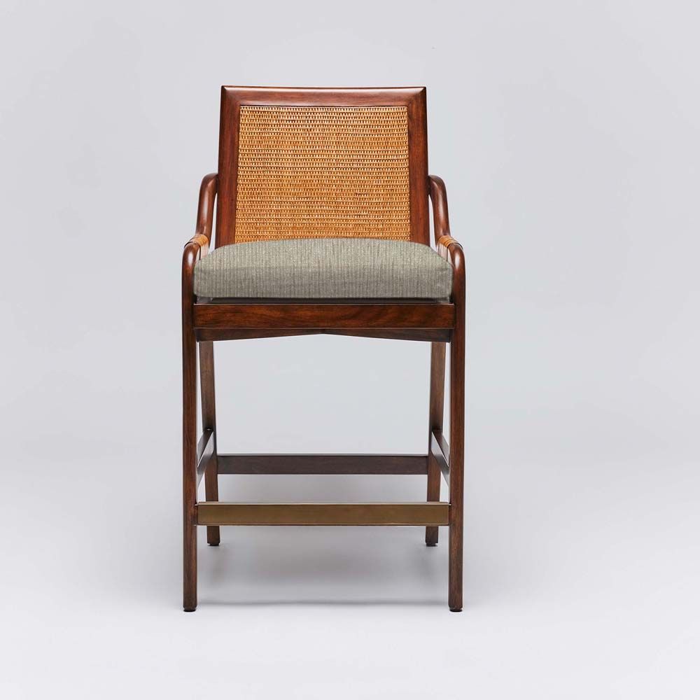 Interlude Delray Counter Stool Chestnut