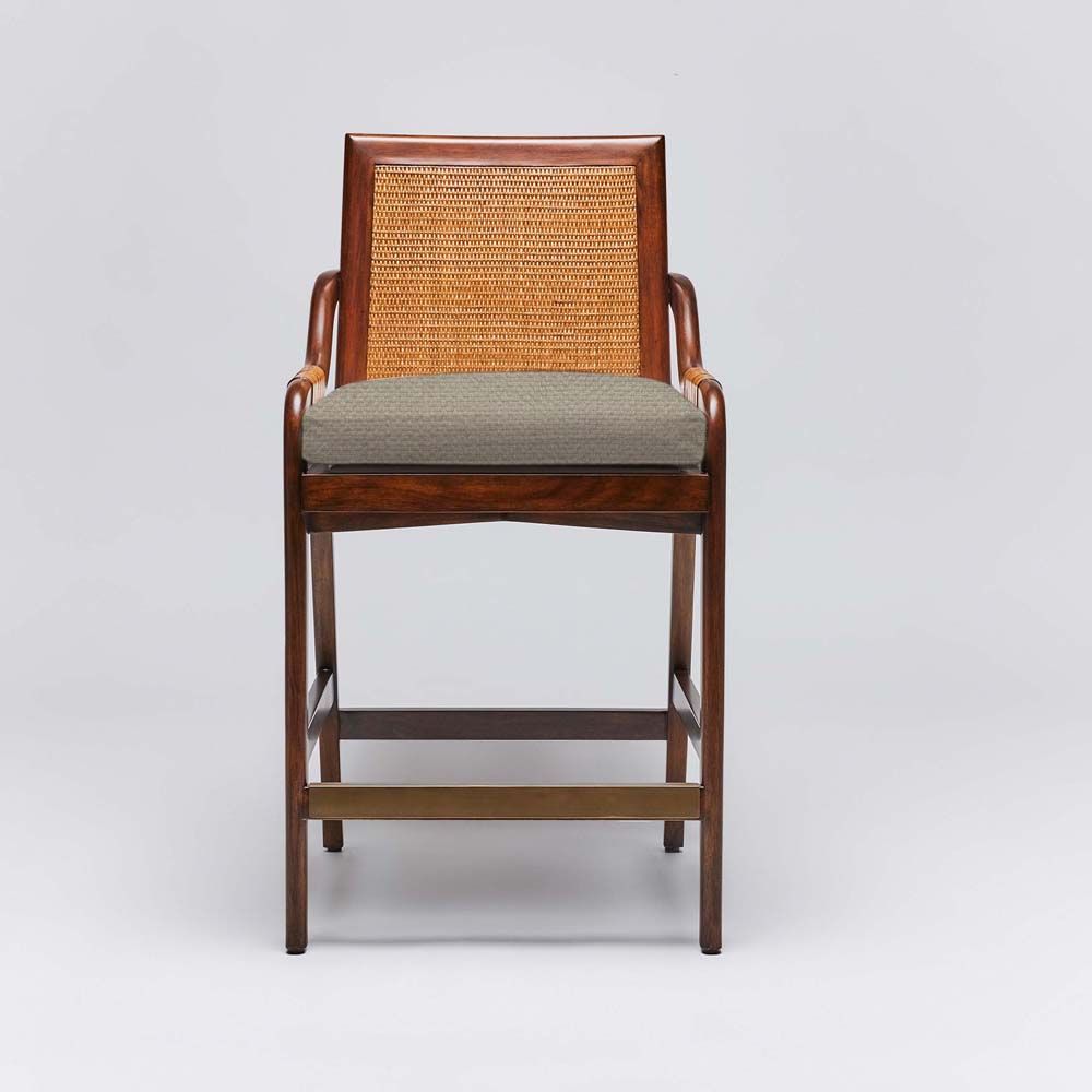 Interlude Delray Counter Stool Chestnut