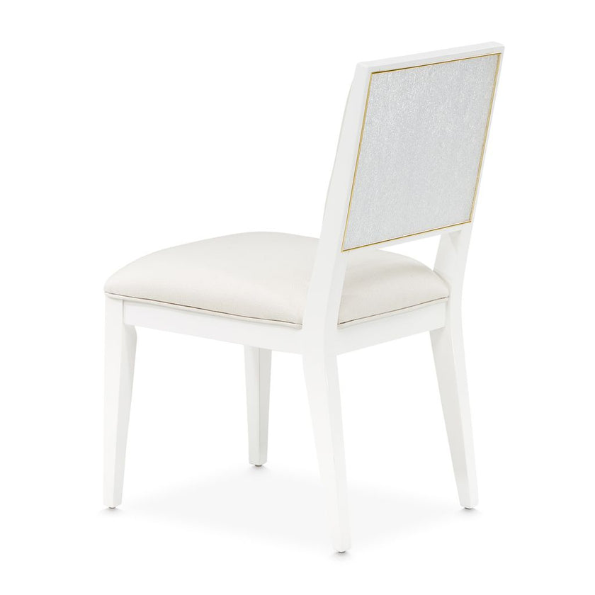 Michael Amini Palm Gate Side Chair - Cloud White - Set of 2