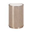 Michael Amini West Kensington Chairside Table - Sea Salt Caramel