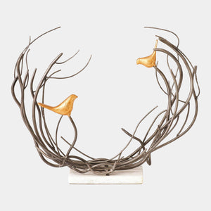 Global Views Bird Family in Thicket