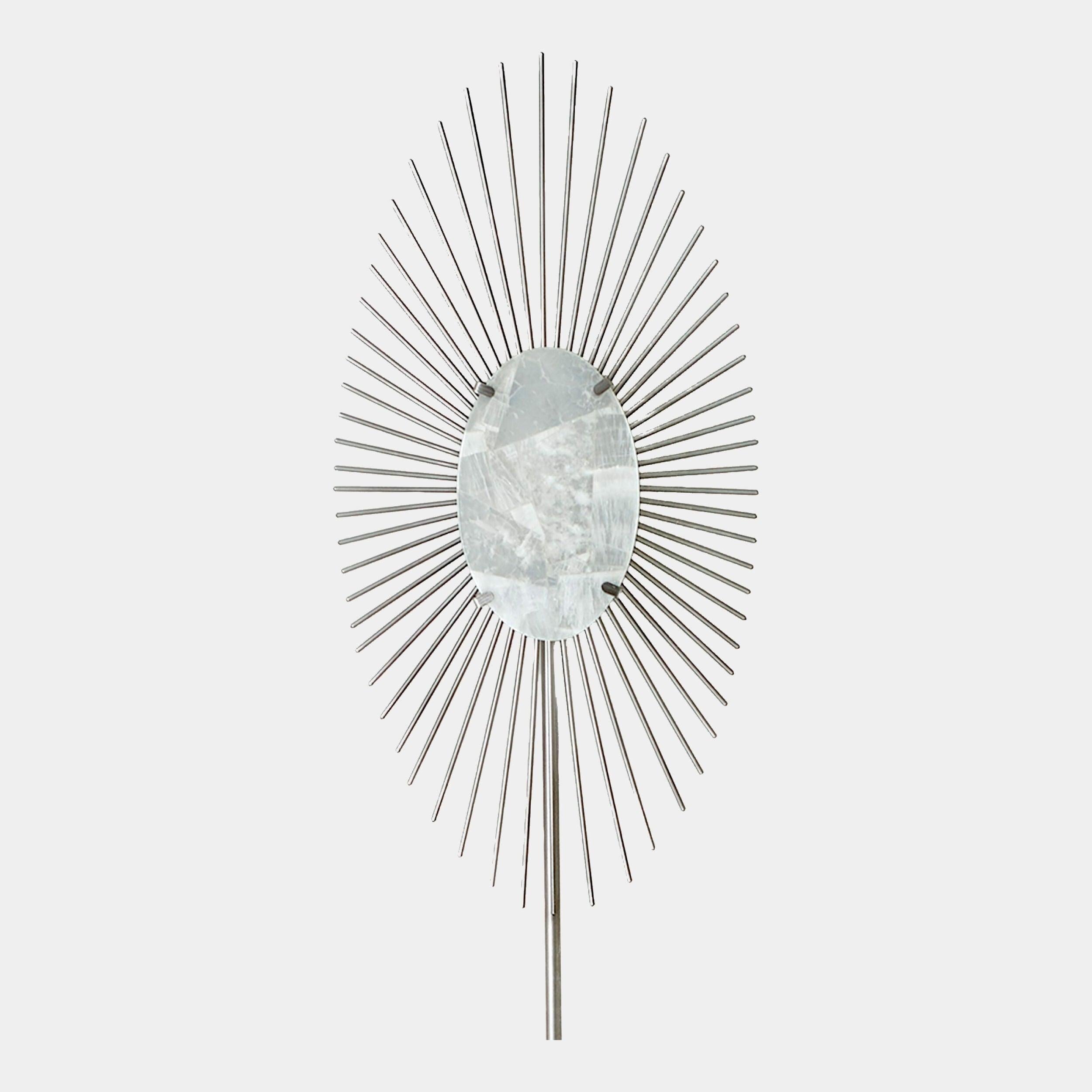 Global Views Lionne Quartz Radial Burst Wall Sconce Clearance