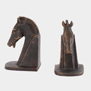 Global Views Trojan Horse Head Bookends