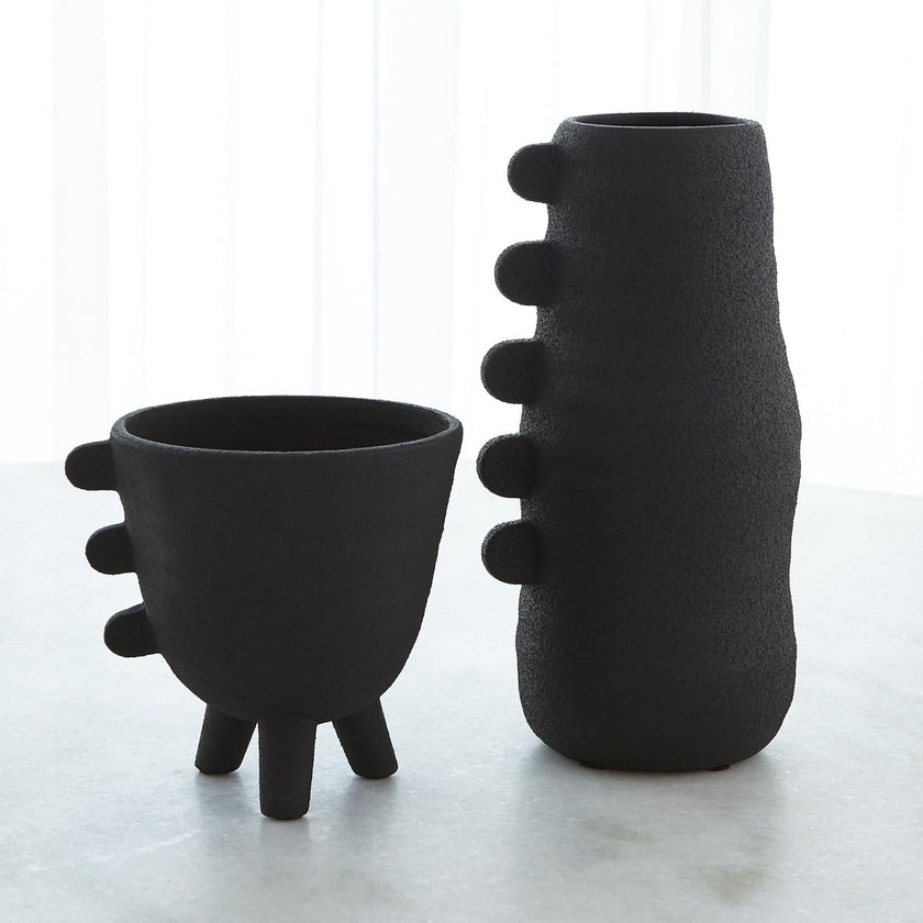 Global Views Primitive Porcelain Cache Pot and Vase