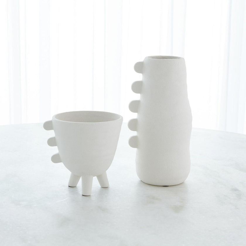 Global Views Primitive Porcelain Cache Pot and Vase