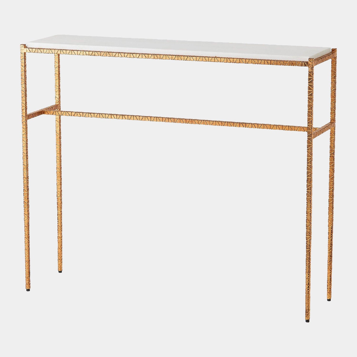 Global Views Shadrach Cut Iron Console Table
