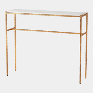 Global Views Shadrach Cut Iron Console Table