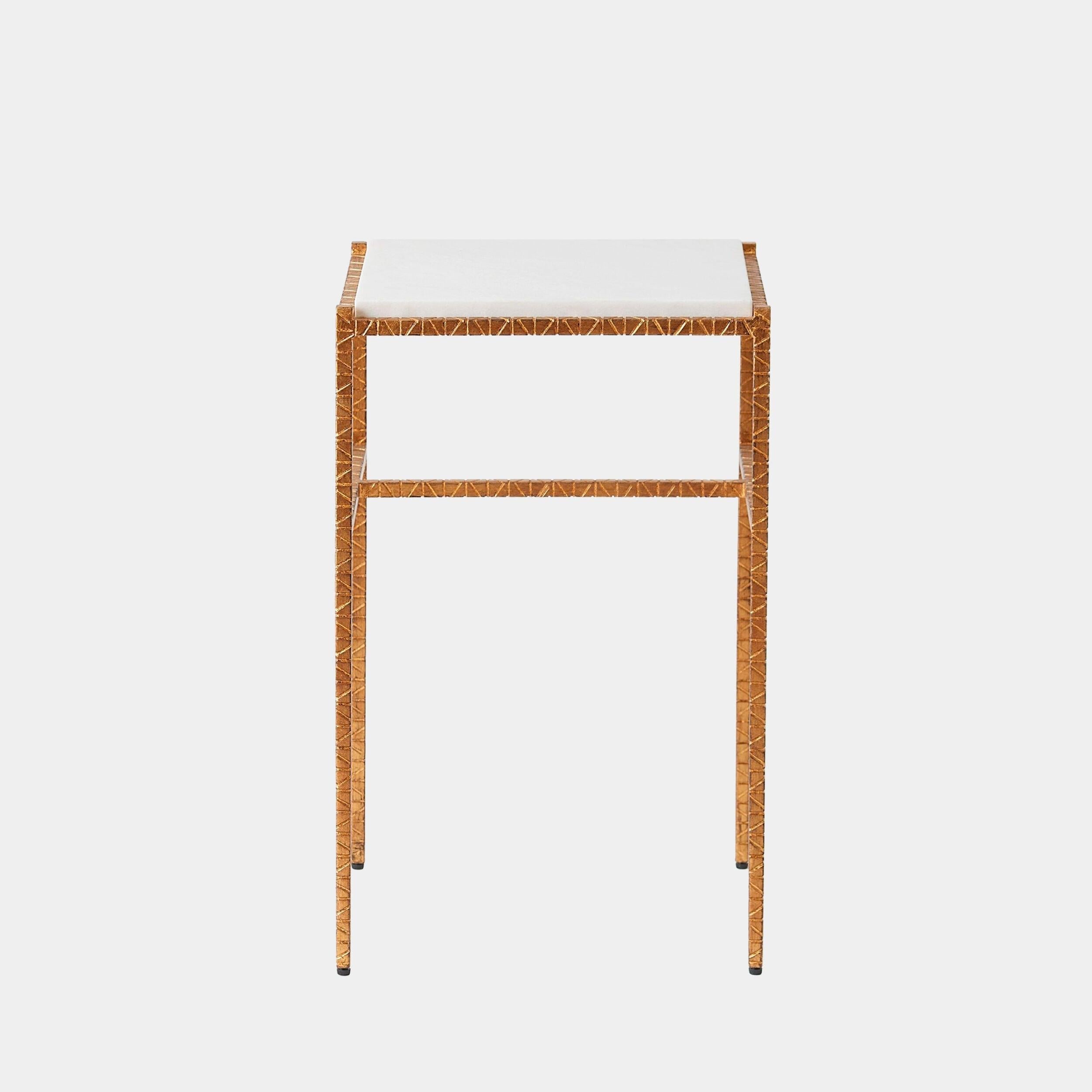 Global Views Shadrach Cut Iron Side Table