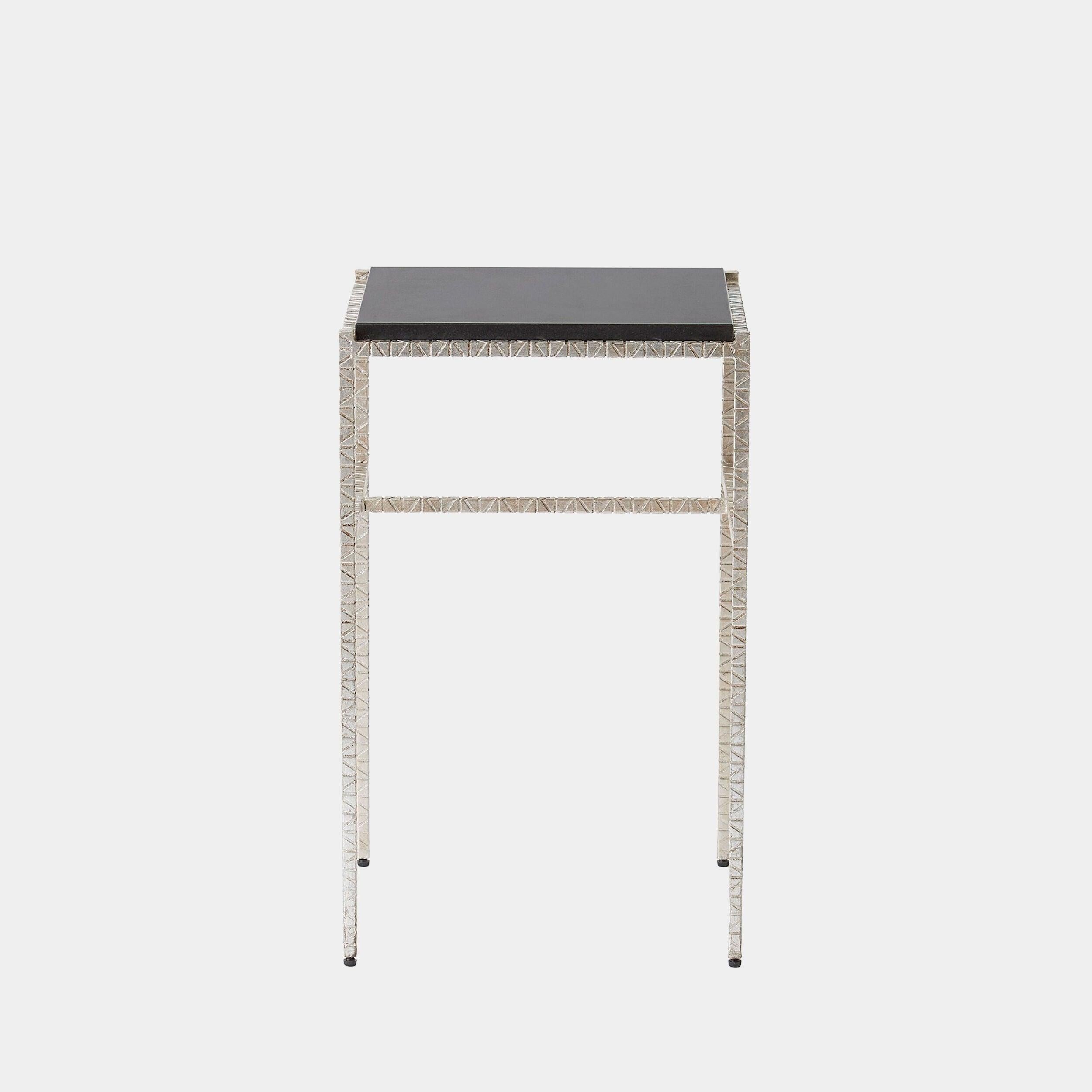 Global Views Shadrach Cut Iron Side Table