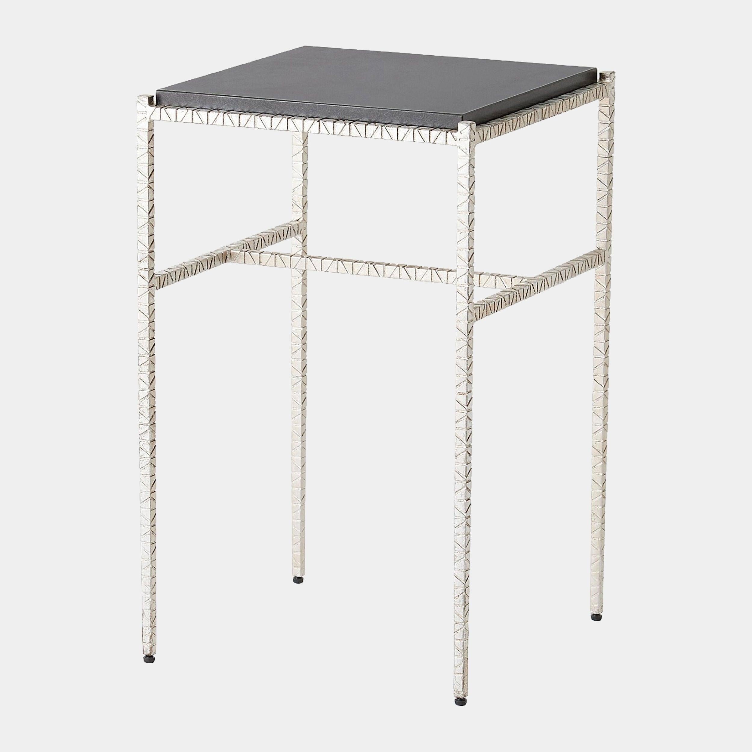 Global Views Shadrach Cut Iron Side Table