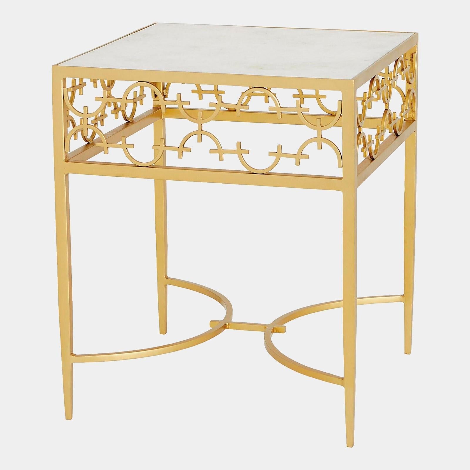 Global Views Nikos C Fret Side Table Clearance