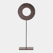 Global Views Four Layer Bone Scalloped Mounted Ring