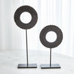 Global Views Four Layer Bone Scalloped Mounted Ring