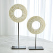 Global Views Four Layer Bone Scalloped Mounted Ring