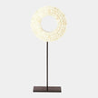Global Views Four Layer Bone Scalloped Mounted Ring