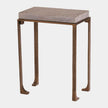 Global Views Zen Flamed Granite Bronze Side Table