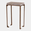 Global Views Zen Flamed Granite Bronze Side Table