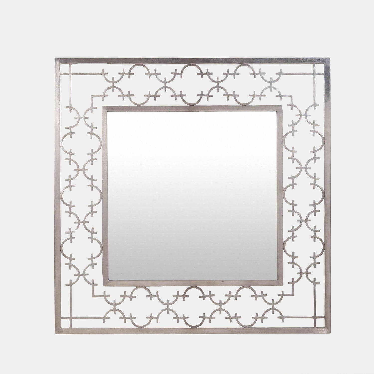 Global Views Nikos C Fret Silver Mirror Clearance