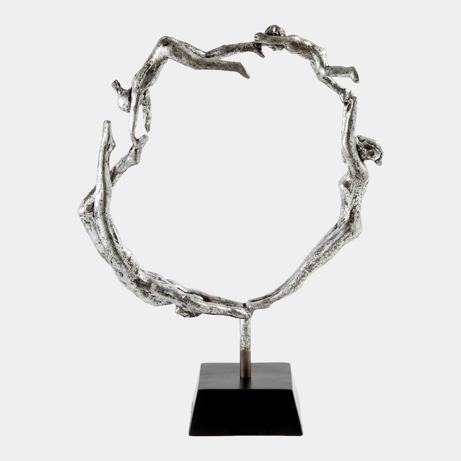 Global Views Family Sculpture Silver Leaf