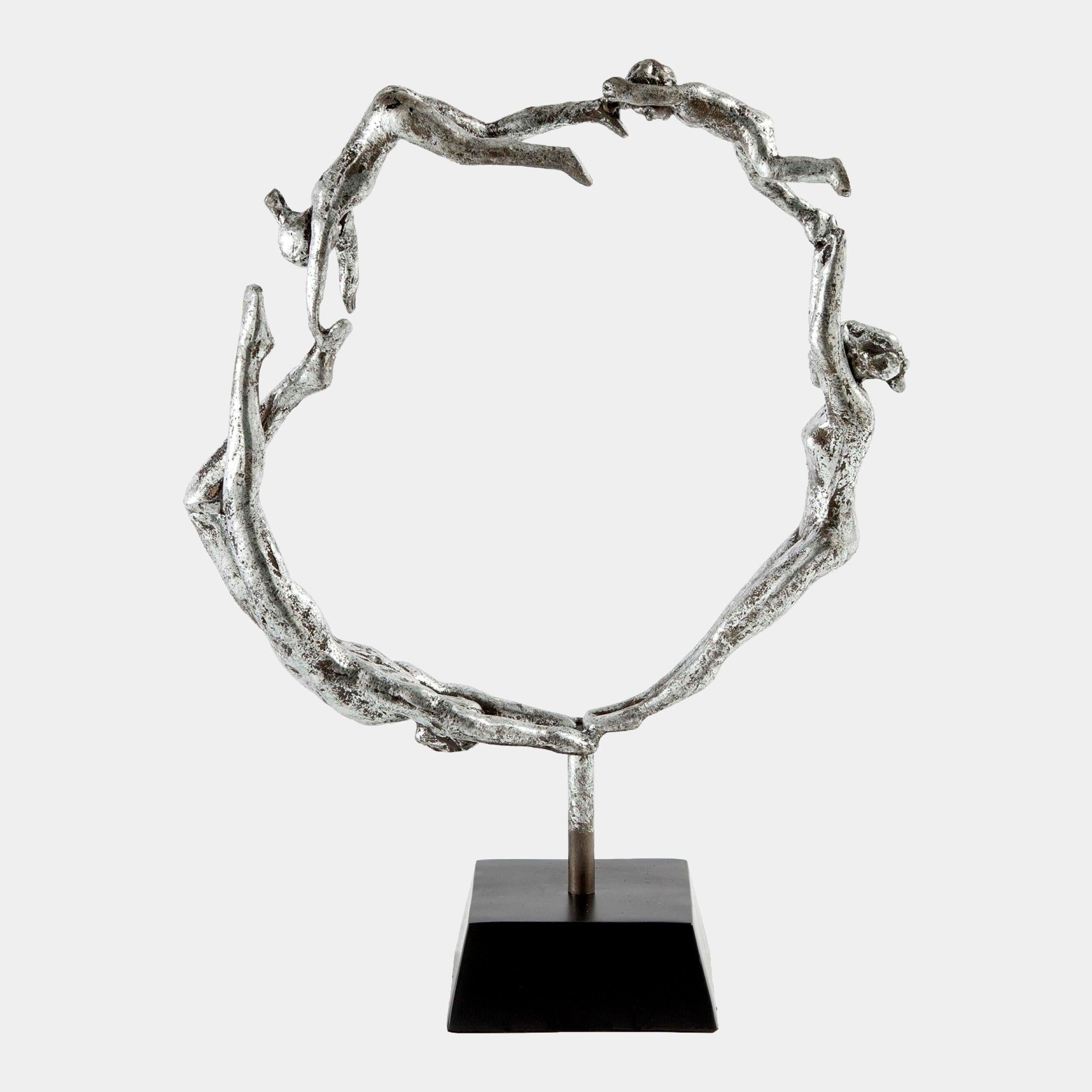 Global Views Family Sculpture Silver Leaf