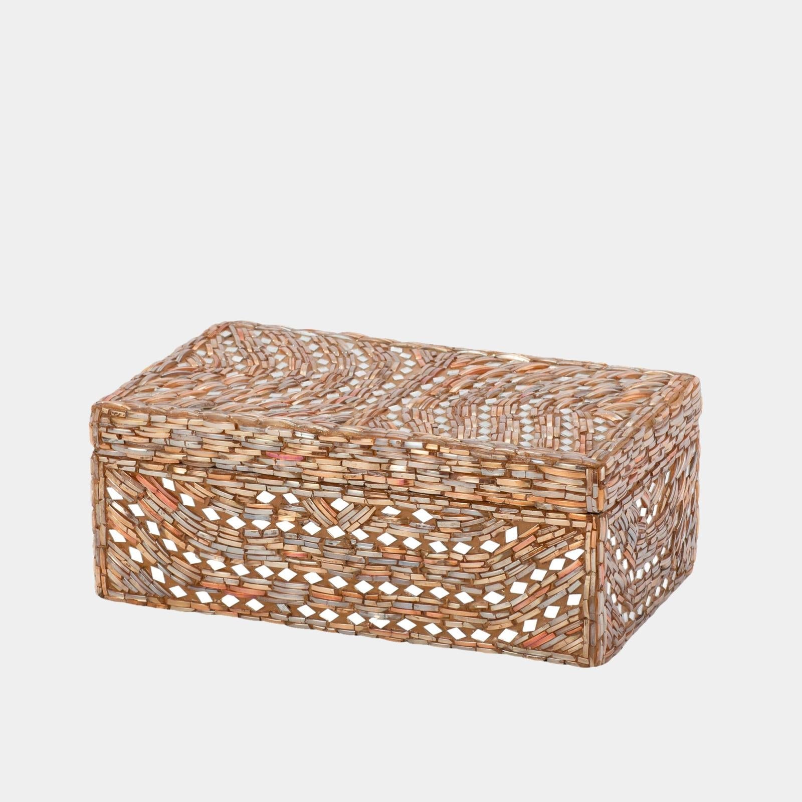 Global Views Priya Taupe Glass Bangle Bracelet Box Clearance
