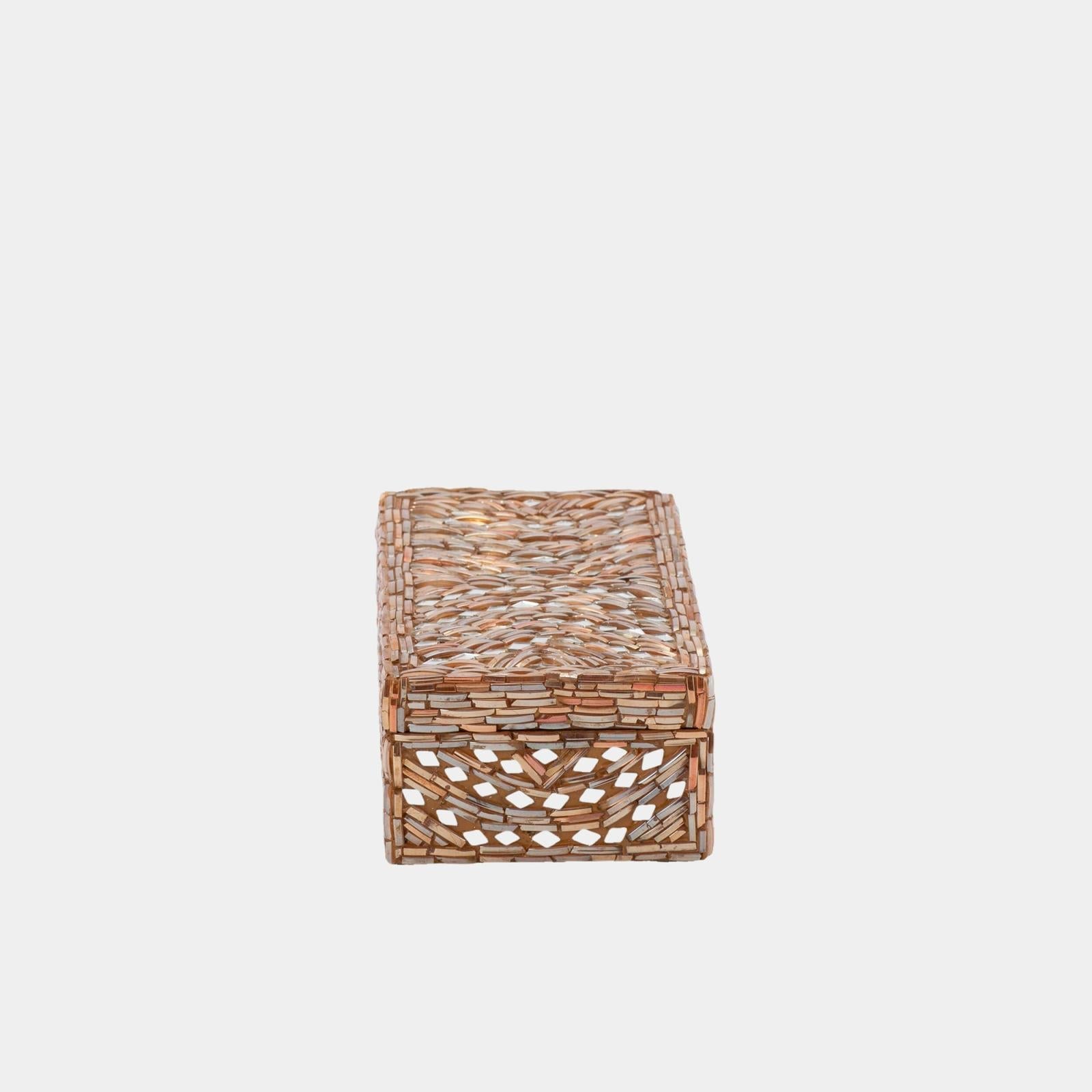 Global Views Priya Taupe Glass Bangle Bracelet Box Clearance