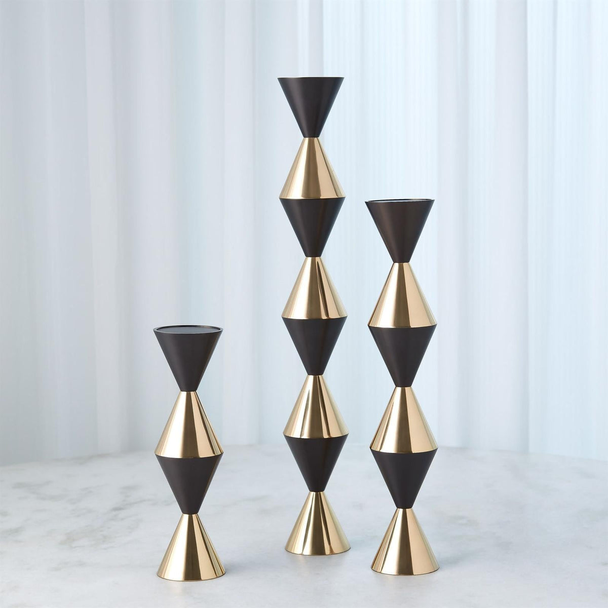 Global Views Jig Italian Diamond Candle Holder