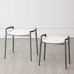 Global Views Retro Gunmetal and White Marble Round Side Table Clearance