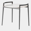 Global Views Retro Gunmetal and White Marble Round Side Table Clearance
