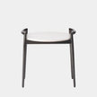 Global Views Retro Gunmetal and White Marble Round Side Table Clearance