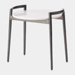 Global Views Retro Gunmetal and White Marble Round Side Table Clearance