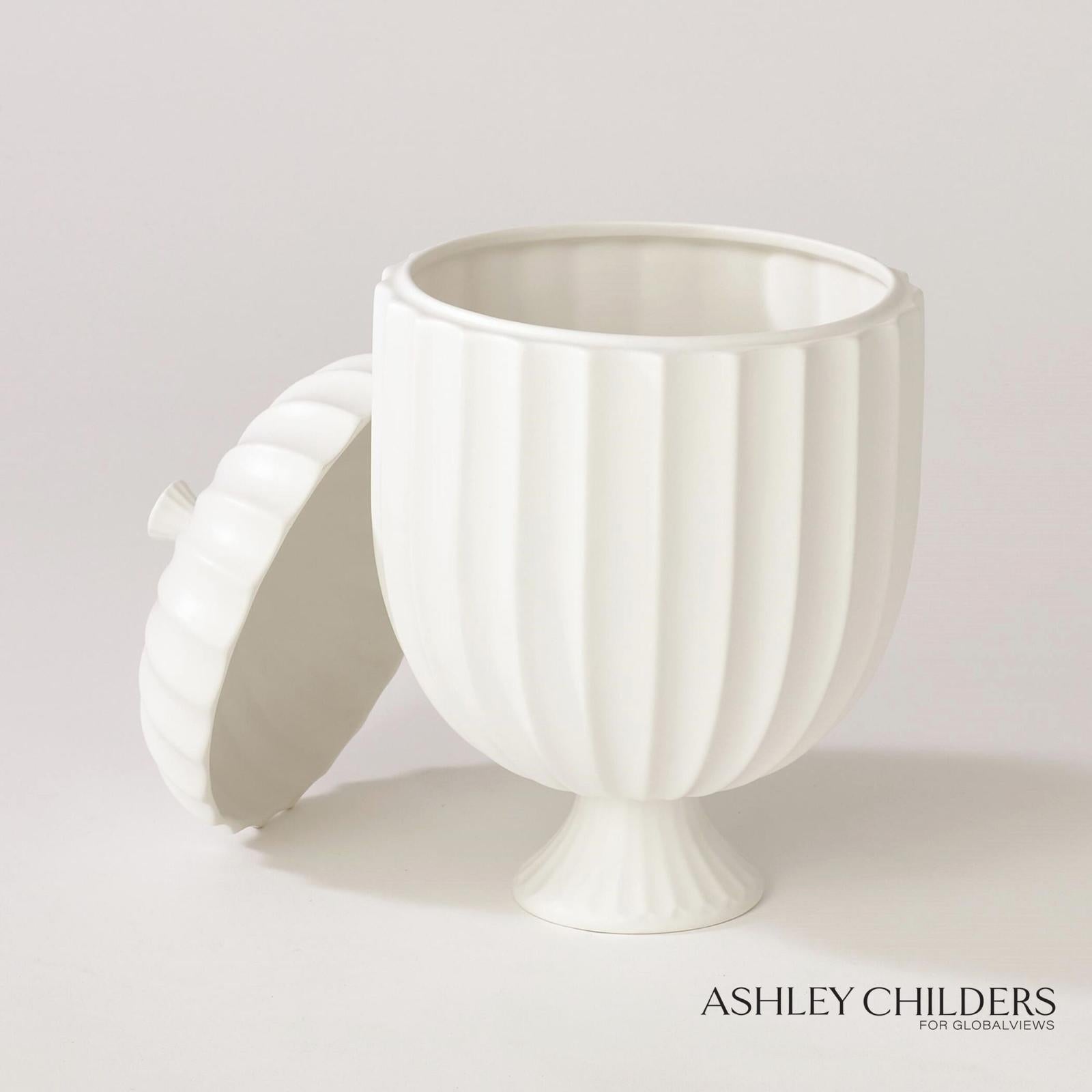 Global Views Cassian Flute Lidded Vessel