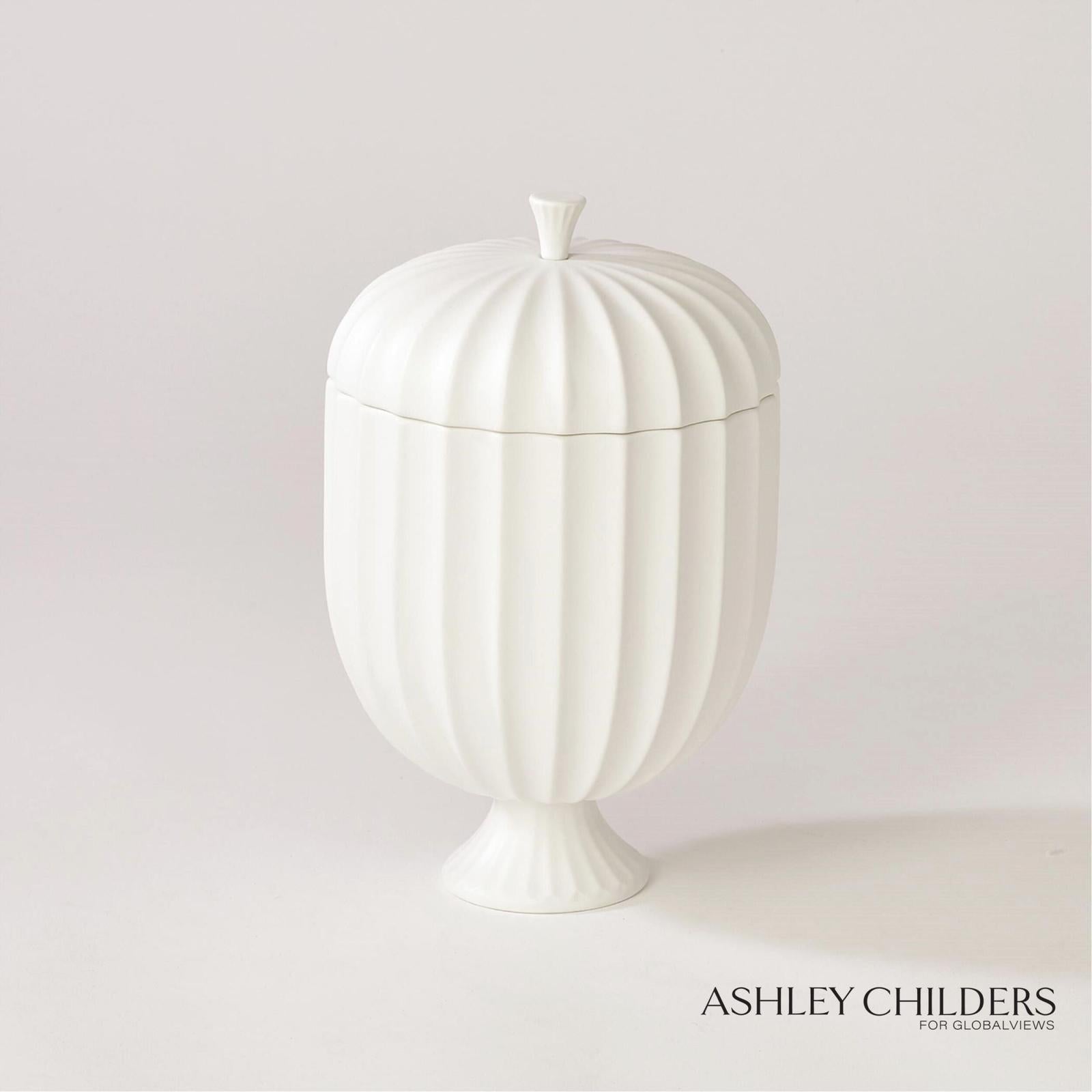 Global Views Cassian Flute Lidded Vessel