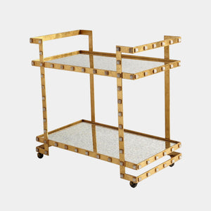 Global Views Aubrey Quartz Stud Bar Cart