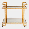 Global Views Aubrey Quartz Stud Bar Cart