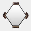 Global Views Harrington Graphite Leather Mirror