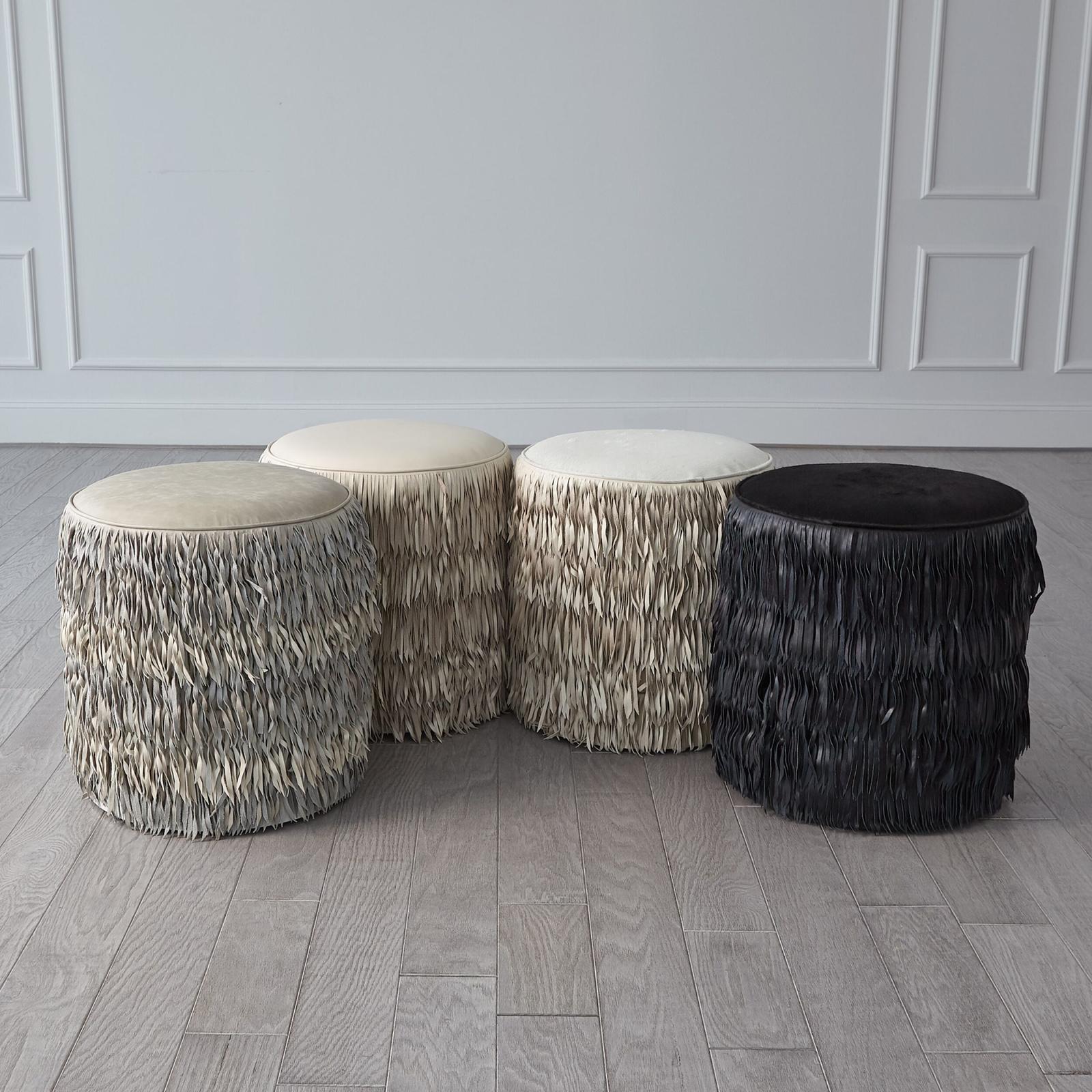 Global Views Thelma Fringe Ottoman