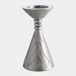 Global Views Leaf Nickel Candle Holder Clearance