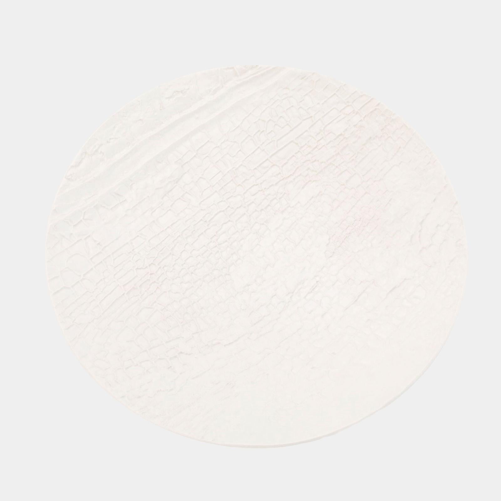Global Views Rhytidome Matte White Texture Charger Clearance