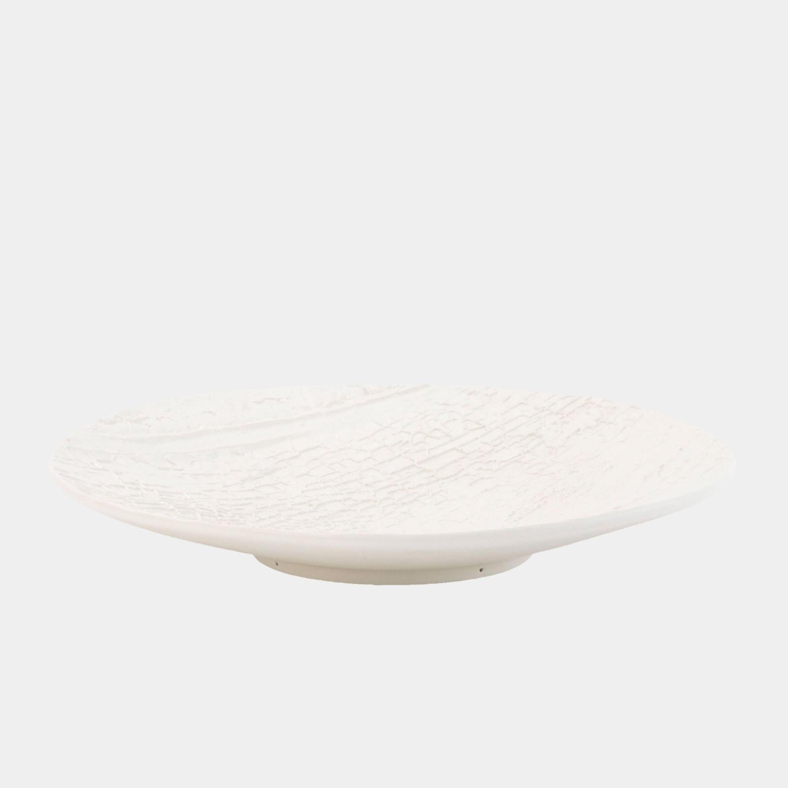 Global Views Rhytidome Matte White Texture Charger Clearance