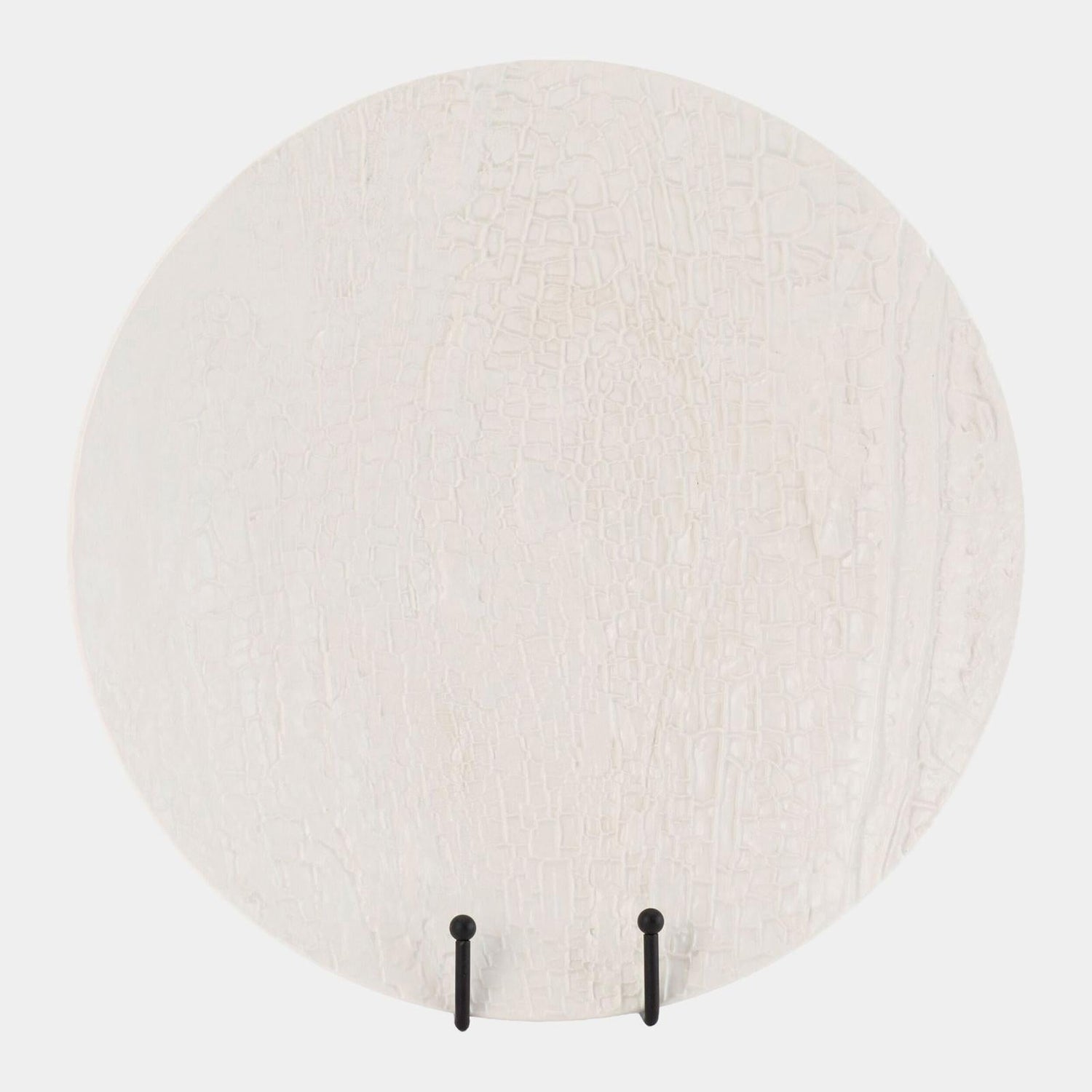 Global Views Rhytidome Matte White Texture Charger Clearance