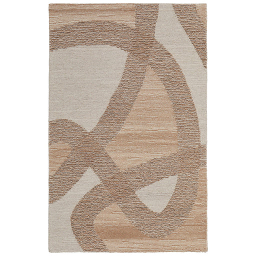 Feizy Pollock 8952F Modern Abstract in Brown/Tan/Ivory